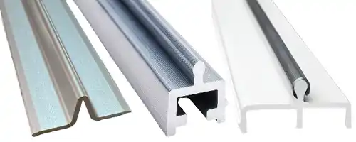 Sliding door tracks and replacement patio door hardware parts