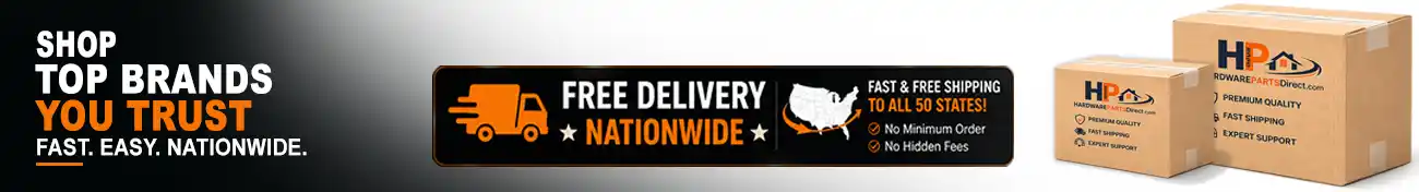 Hardware Parts Direct brands page featuring replacement hardware parts for doors windows showers screens and repair projects