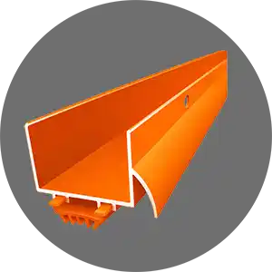 Orange door sweeps icon for replacement door bottom seal hardware parts