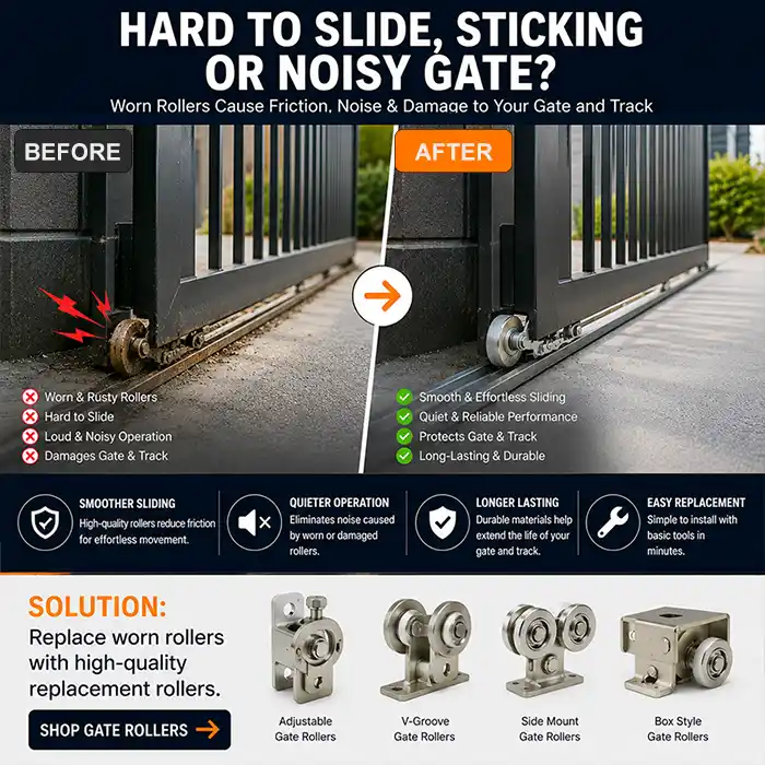 Sliding door rollers and window rollers for doors that are hard to slide