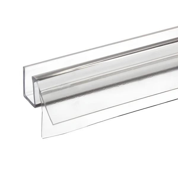 KC Hardware clear premium shower door bottom wipe with drip rail