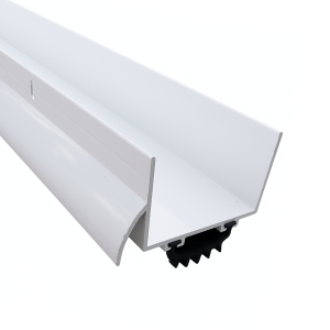 Aluminum U-Shaped Door Bottom Sweep with Drip Cap, 1 3/4 in Width