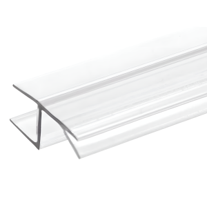 Ultra Clear 95" Shower Door H-Jamb Side Seal w/ Vinyl Insert, 3/8"