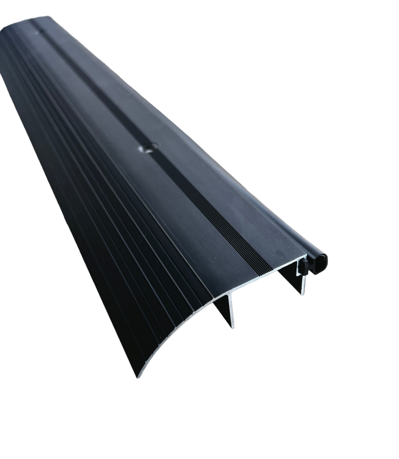 Black Aluminum Rubber Outswing Door Threshold Strip 1" x 3 3/16" | 36" 48" 72"