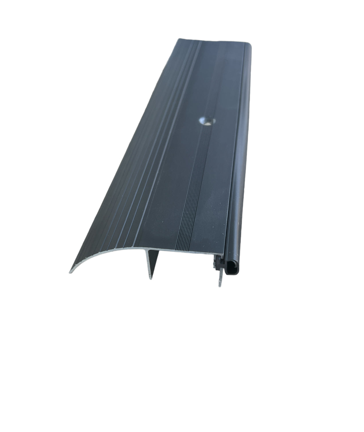 Black Aluminum Rubber Outswing Door Threshold Strip 1" x 3 3/16" | 36" 48" 72"