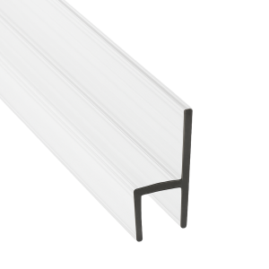 Clear PVC H-Type Shower Door Side Seal for 3/8" Glass, 72"/85"