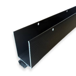 36 in / 48 in Storm Door Bottom Sweep Black or White U-Wrap Aluminum x 1-3/4 in x 3 in