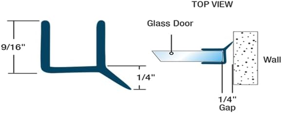 Clear PVC Shower Door Side Seal & Wipe – Leak Guard for Glass - 95 Inch