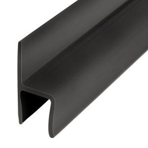95" H-Type Shower Door Side Seal for 3/8" Glass (8–10mm) - Black