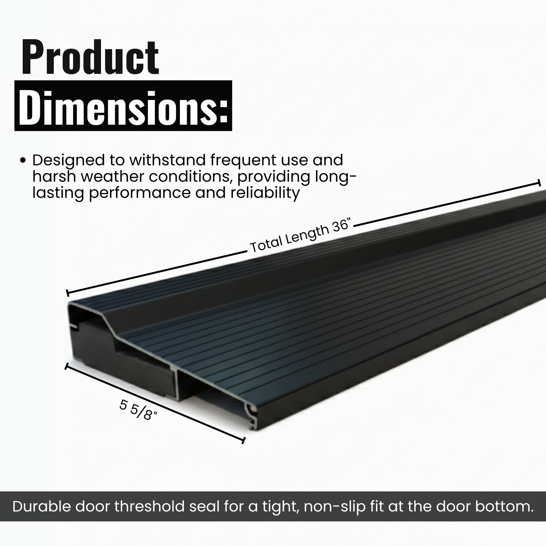 Aluminum Threshold, Heavy-Duty Door