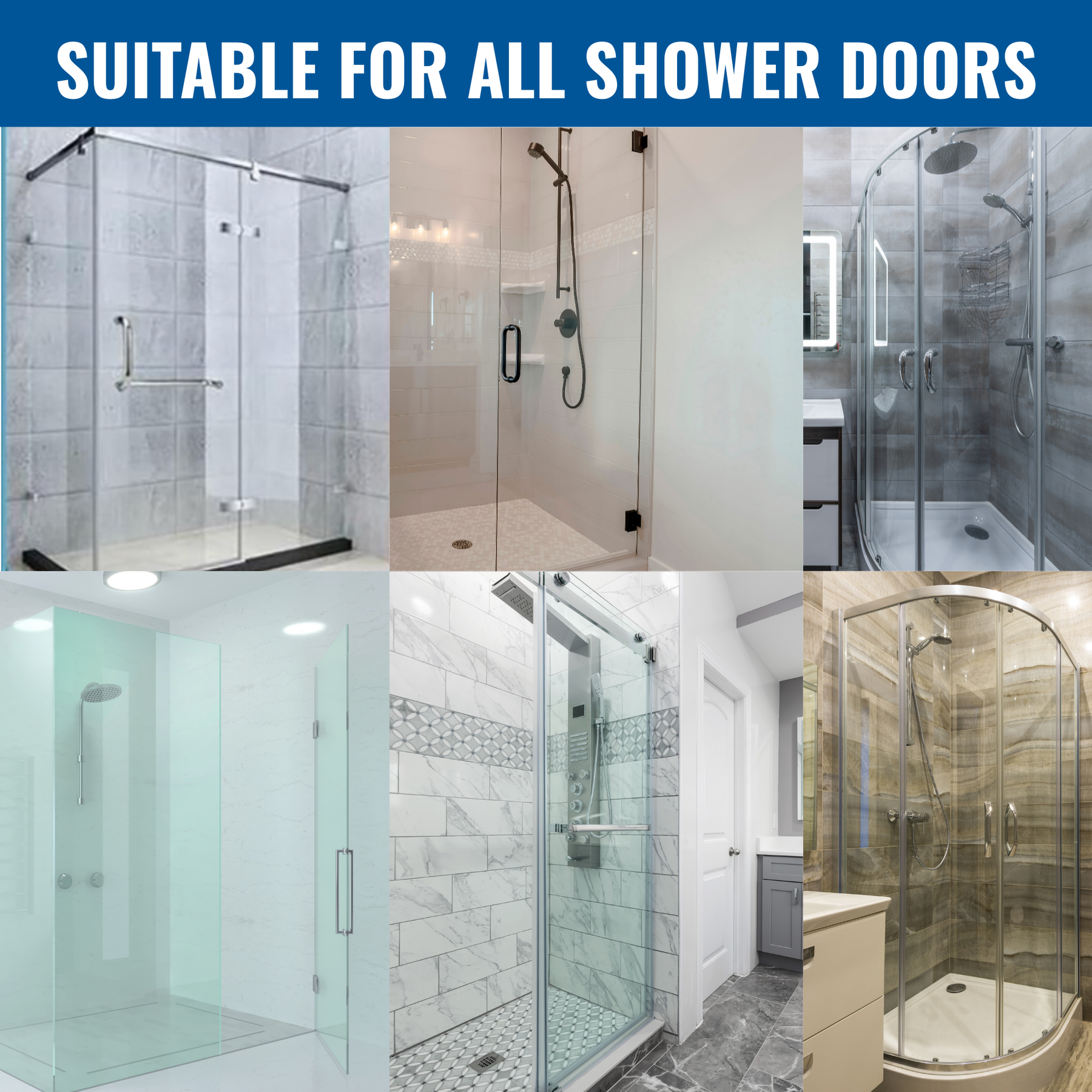 Clear PVC Shower Door Seal Kit: 72" H Side Seal + 40" Bottom Drip Rail