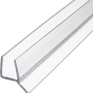Clear PVC Shower Door Side Seal & Wipe – Leak Guard for Glass - 95 Inch