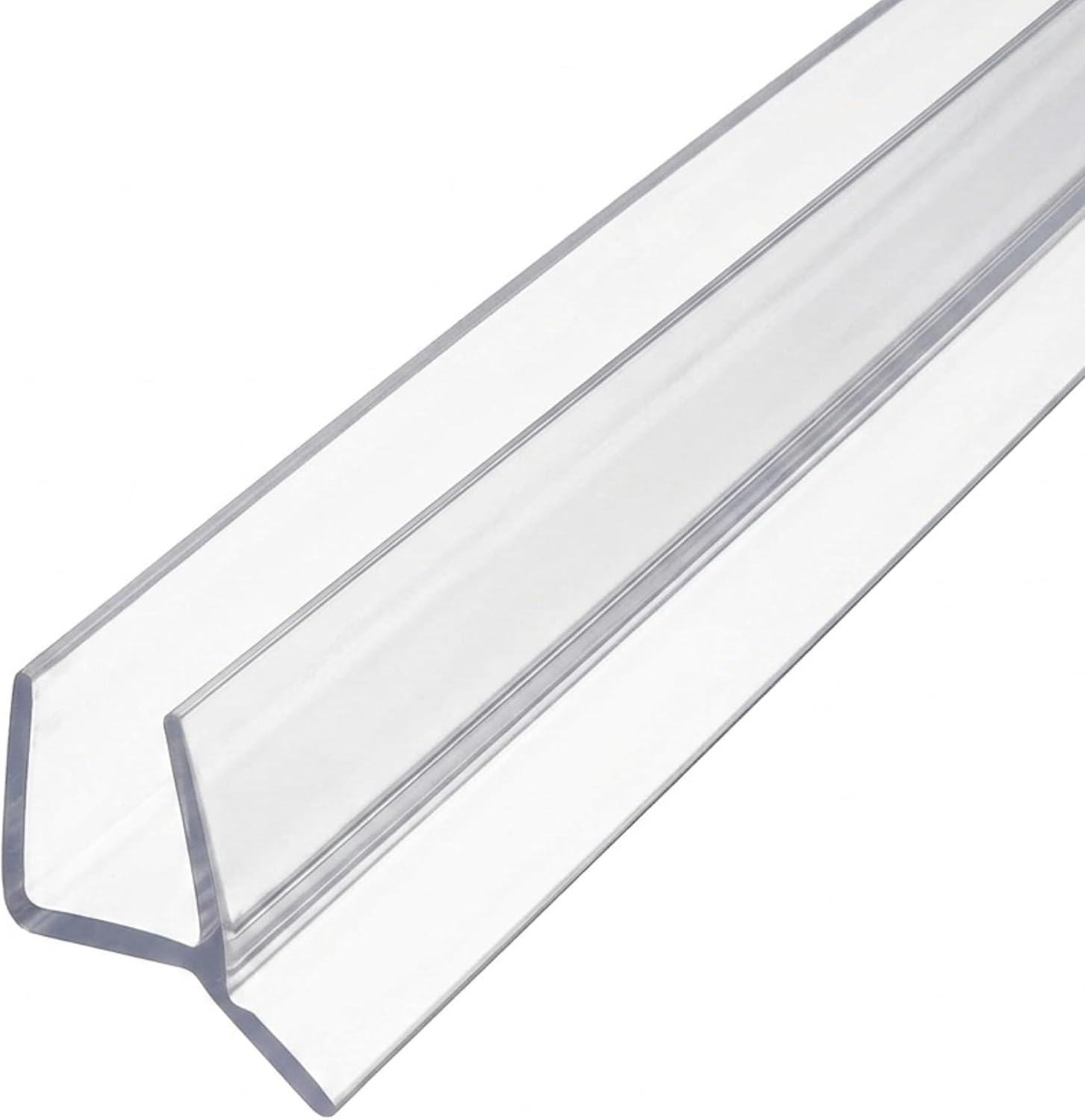 Clear PVC Shower Door Side Seal & Wipe – Leak Guard for Glass - 95 Inch