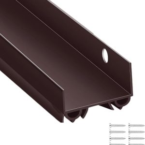 Brown U-Shaped Vinyl Door Bottom Sweep for 1-3/4 in Doors, 36 in