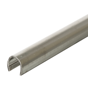 Sliding Door Track Repair Cover 1/4 in, Stainless Steel Track Cover - 72 in - 96 in