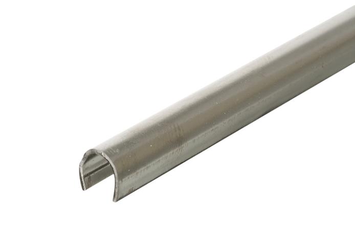Sliding Door Track Repair Cover 1/4 in, Stainless Steel Track Cover - 72 in - 96 in