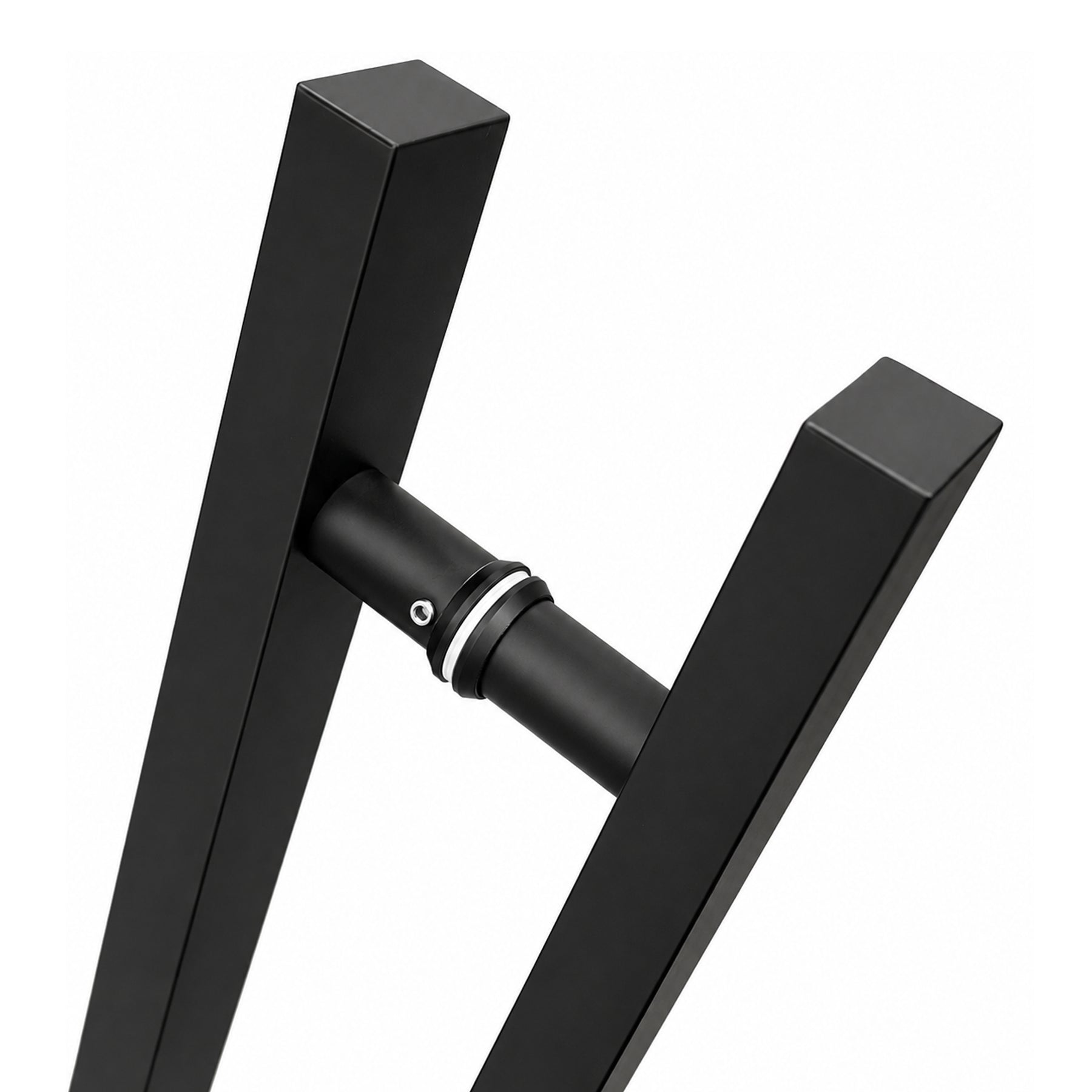 Matte Black Back-to-Back Door Pull Handle – 18", 24", 36" & 48"