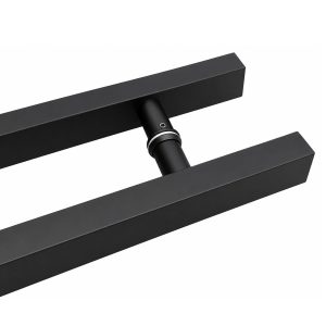 Matte Black Back-to-Back Door Pull Handle – 18", 24", 36" & 48"