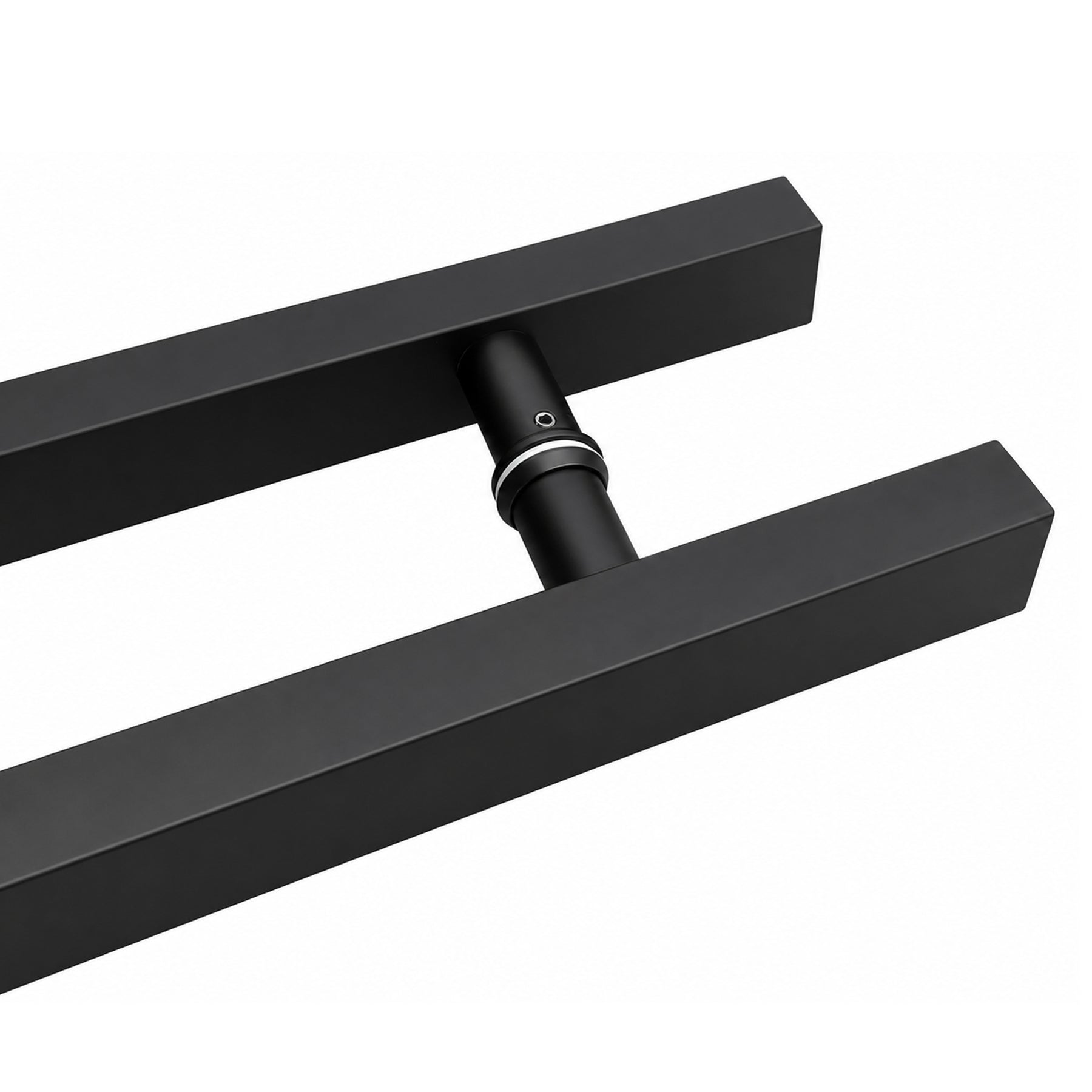 Matte Black Back-to-Back Door Pull Handle – 18", 24", 36" & 48"