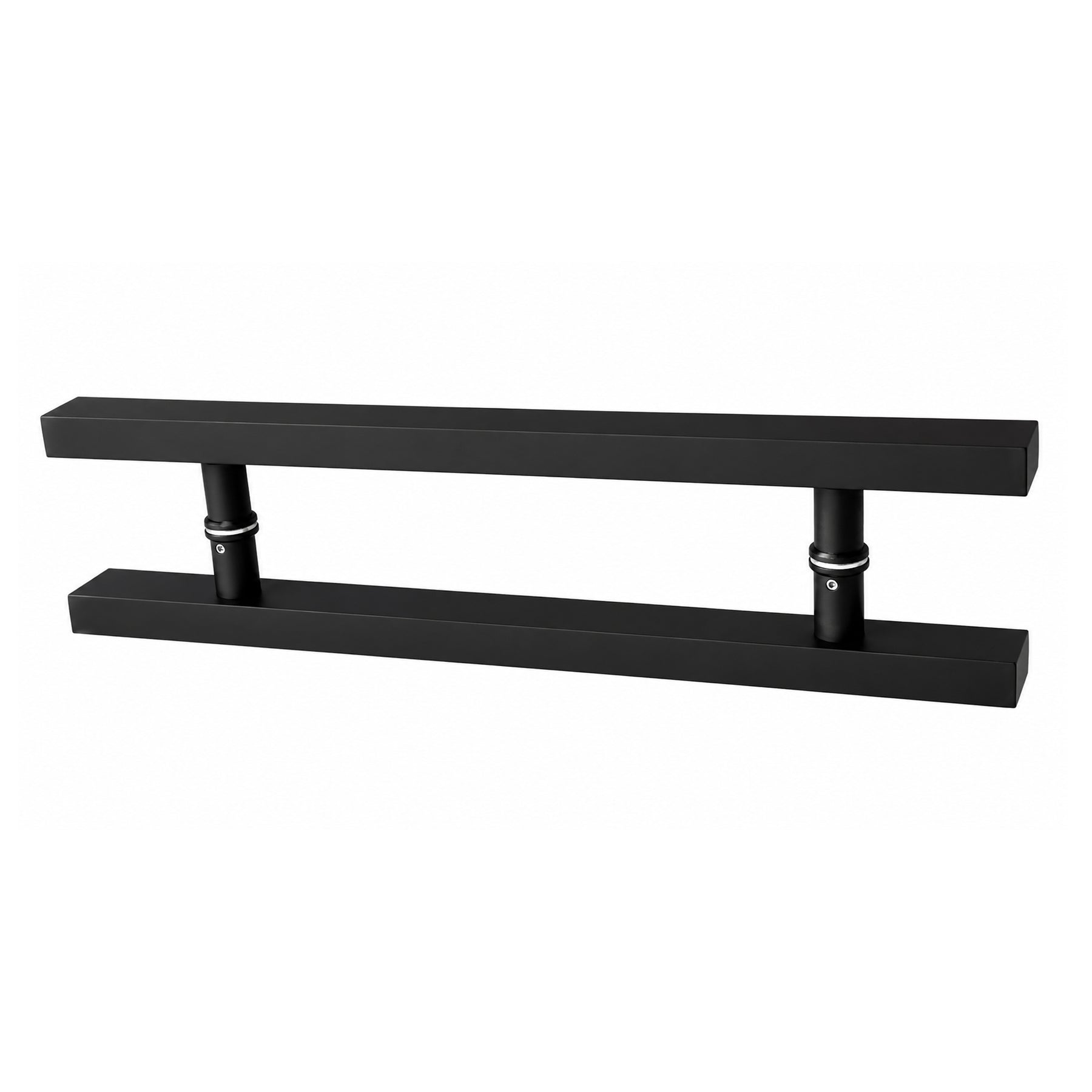 Matte Black Back-to-Back Door Pull Handle – 18", 24", 36" & 48"