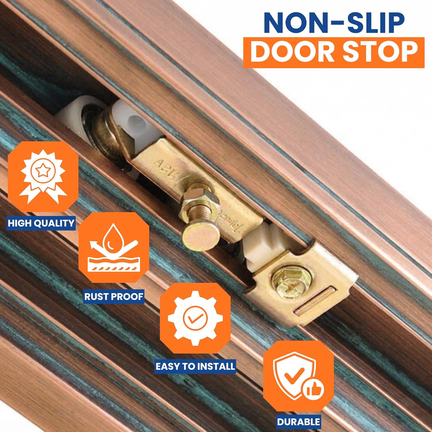 Sliding Door Track Stop Pocket Door Stopper 2 Pack for Sliding Doors