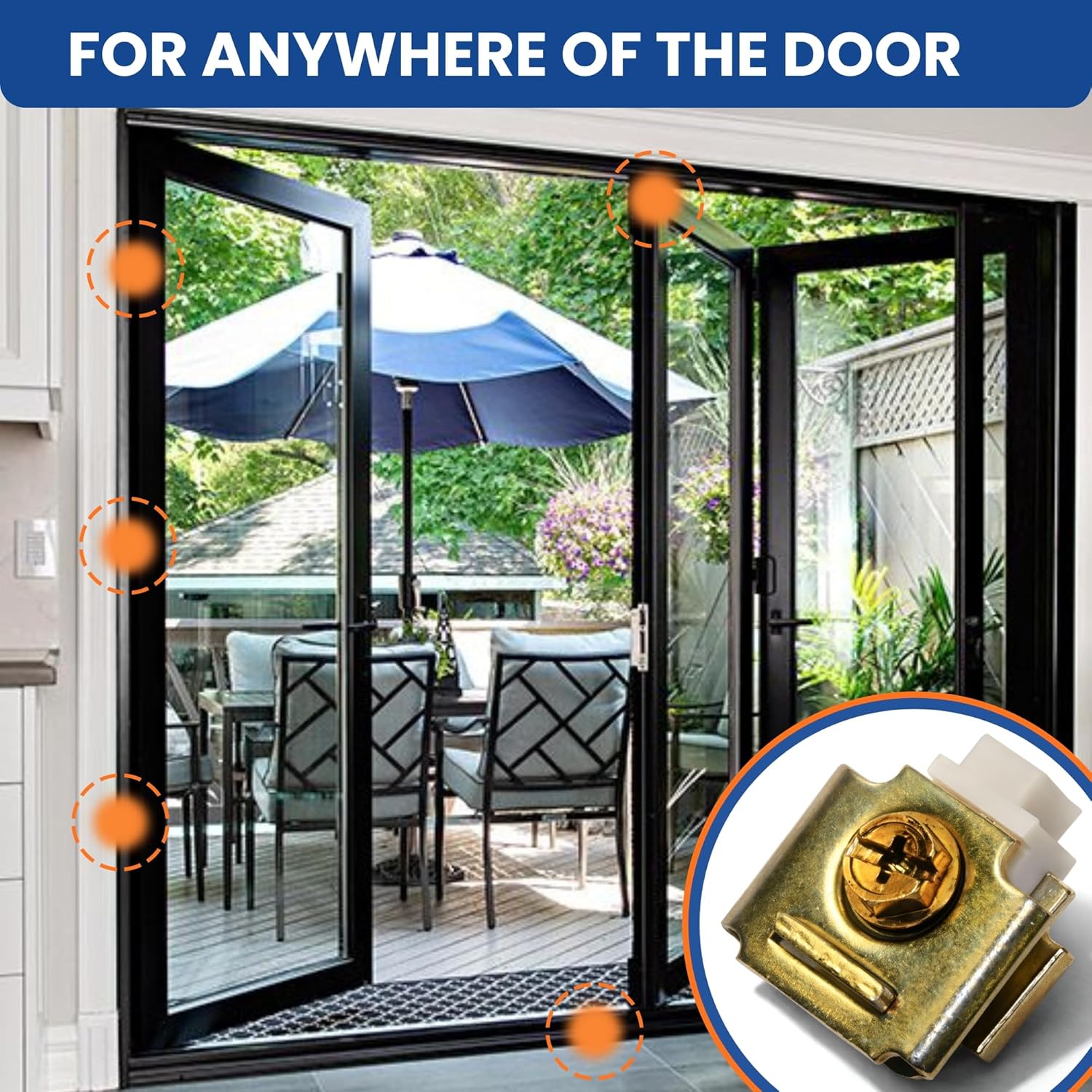 Sliding Door Track Stop Pocket Door Stopper 2 Pack for Sliding Doors