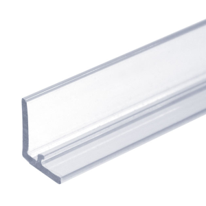 Clear L-Shaped Jamb Seal Bumper Shower Door Bottom Seal, 95"
