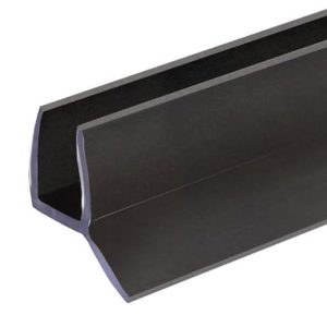 Black PVC Shower Door Bottom Seal & Wipe – Leak Guard for Glass Thickness - 95 Inches