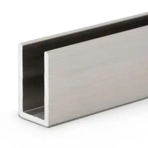 KC Hardware U-Channel for 3/8 in Shower Glass Polished Nickel 72 in