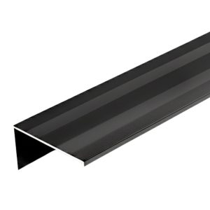 Black Aluminum Stair Nosing Edge Protector – 2 3/4" x 1 1/2" – 32" & 36" Lengths
