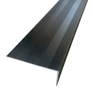 Black Aluminum Stair Nosing Edge Protector – 4 1/2" x 1 1/2" – 32" & 36" Lengths