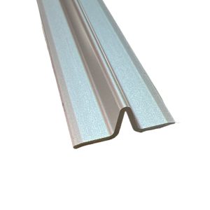 Aluminum Inverted V Sliding Door Bottom Track, Satin Anodized