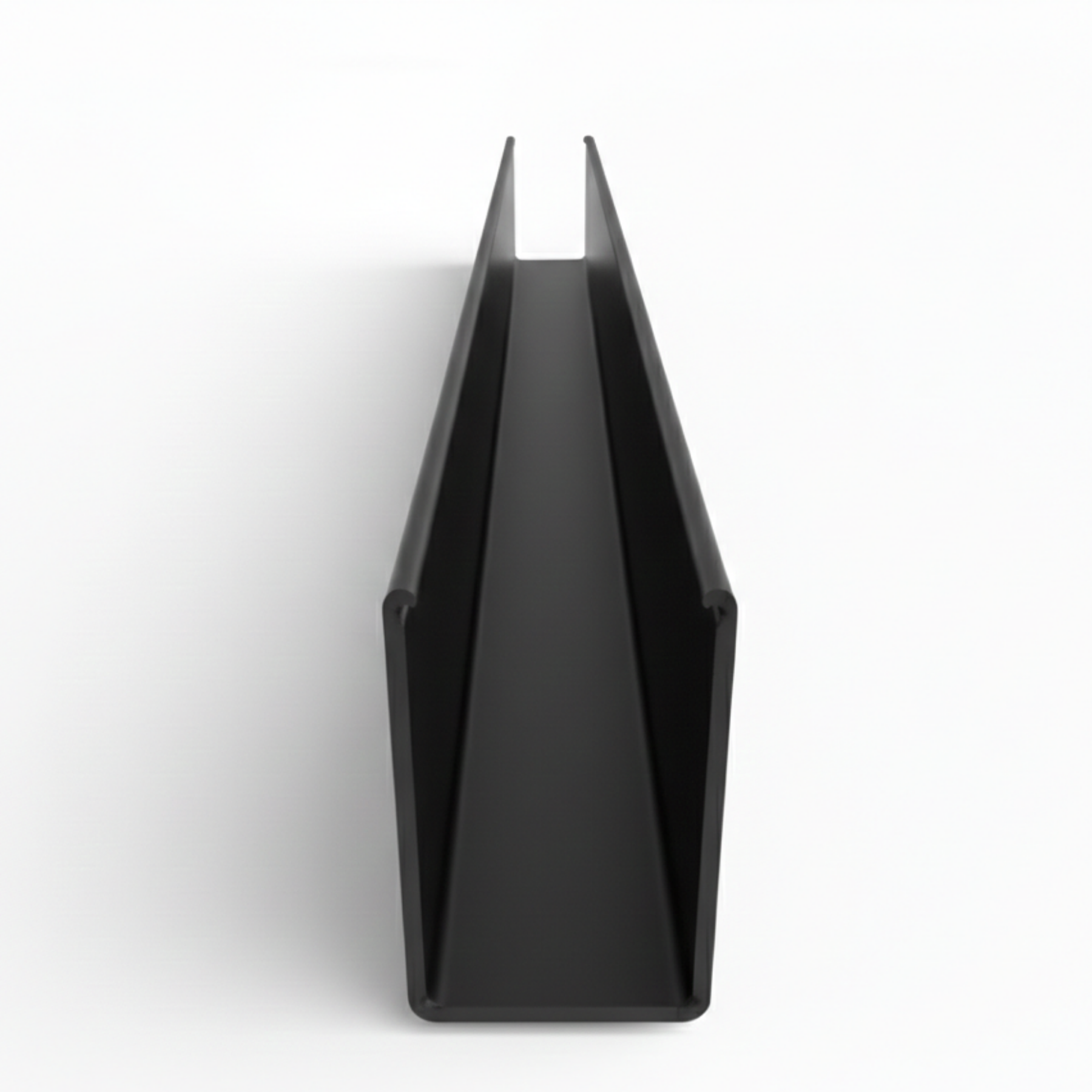 1 in. x 5/8 in. x 72 in. Black Aluminum U-Channel