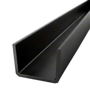 1/2 in. x 5/8 in. x 72 in. Black Aluminum U-Channel
