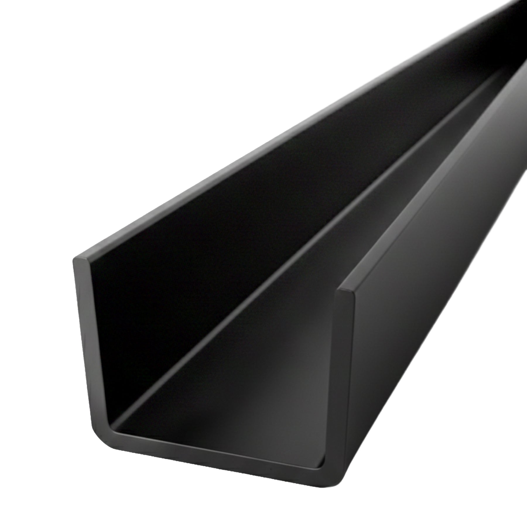 1/2 in. x 5/8 in. x 72 in. Black Aluminum U-Channel