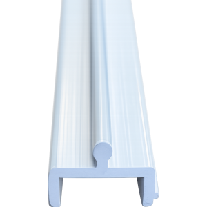 72 In & 96 In Lengths | 3/4 In Wide Sliding Screen Door Bottom Track Replacement - White Vinyl
