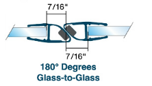 KC Hardware Magnetic Shower Door Seal 3/8" Glass 180° 95" (2 Pack)