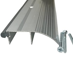 Silver Outswing Door Threshold Strip, High Profile Aluminum/Rubber, 36 in 48 in 72 in