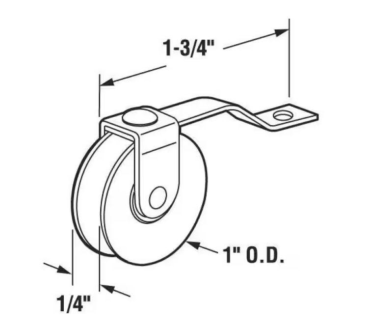Stainless Steel Screen Door Tension Spring Roller 1" OD, Pack of 2