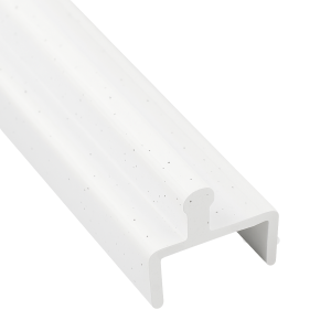 White Aluminum Sliding Door Track Cover 72" (7/16" x 3/8")