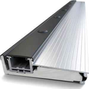 Heavy Duty Anodized Adjustable Aluminum Threshold Extension 36 in Silver
