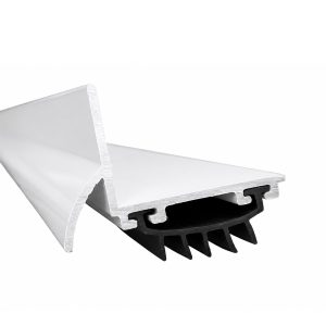 Aluminum Door Bottom Sweep with Drip Cap – 36 in, White