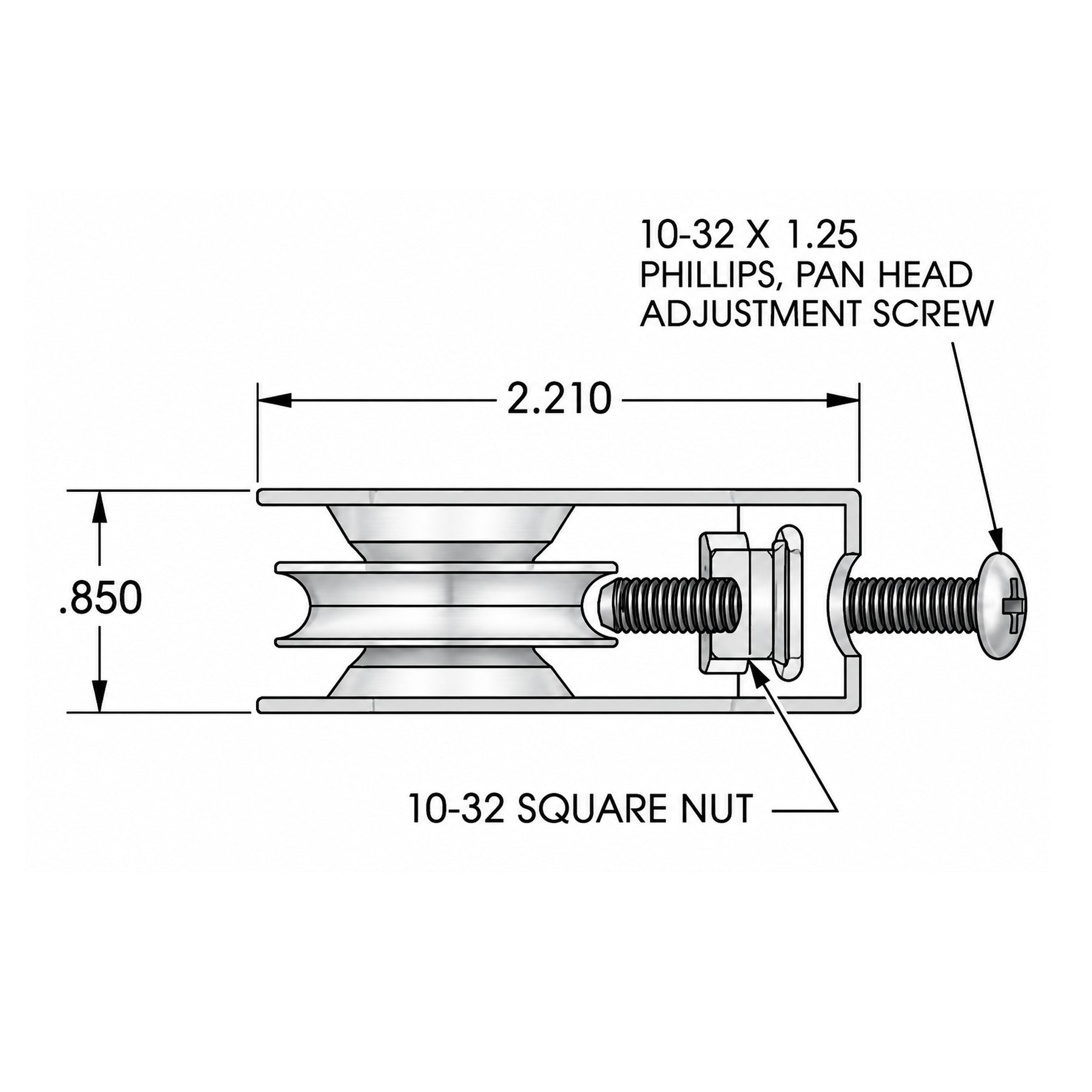 Sliding Glass Door Roller – 1-1/4" Ball Bearing Adjustable Zinc-Plated Replacement - Image 5