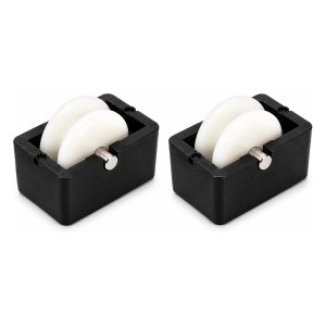 Nylon Sliding Roller Assembly – 17/32" Wheel for Sliding Doors & Windows, Pack of 2
