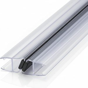 Set of 2 Magnetic Shower Door Seal for 3/8 in Glass Doors 90 Deg- 72"