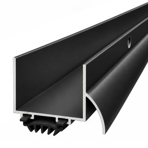 U Shaped Aluminum Door Bottom Sweep – 1-3/8" U-Wrap Weather Seal, Black or White, 32" & 36"